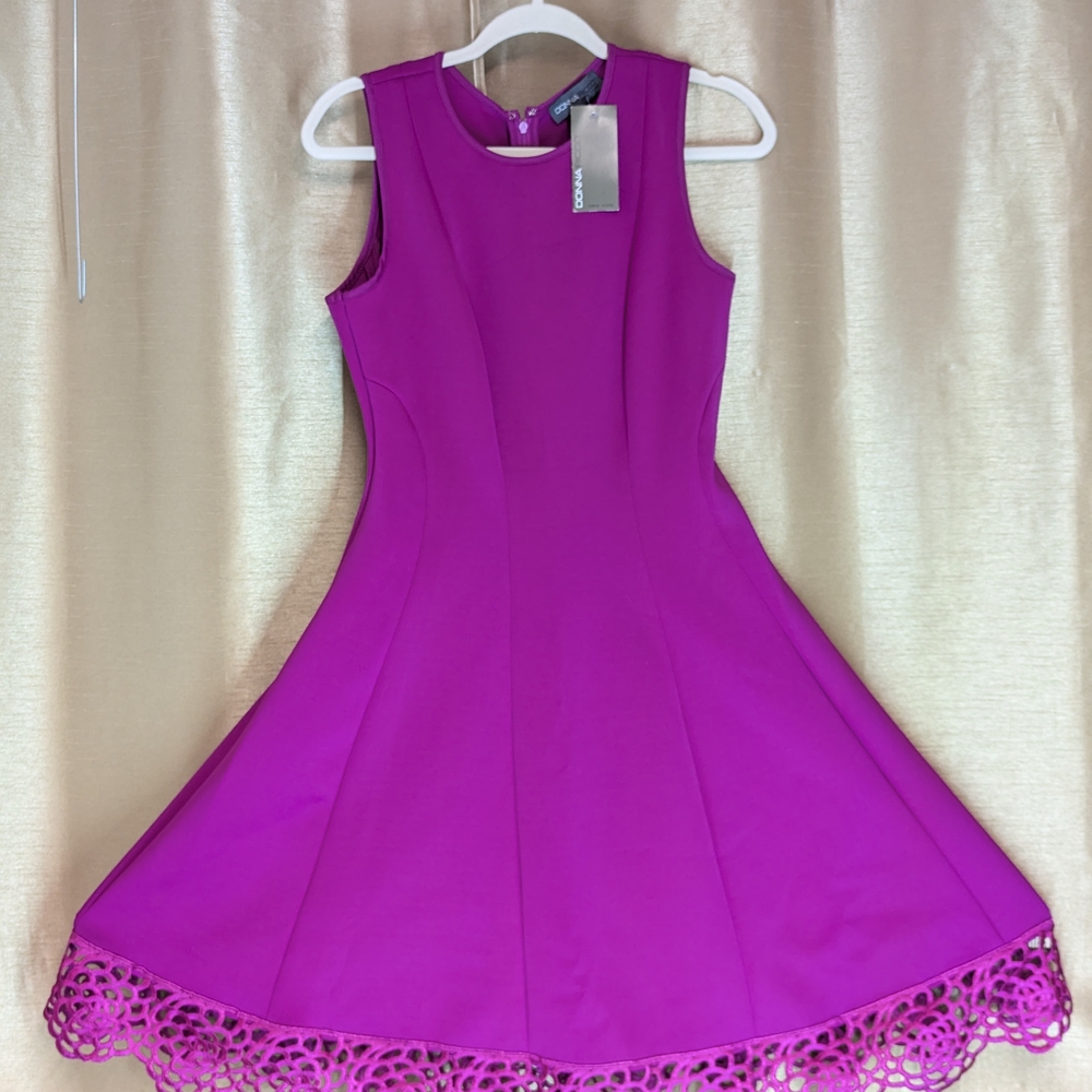 Donna Ricco Pink A-Line Mini Dress for Weddings